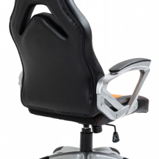 Kancelárska stolička Foxton, syntetická koža, oranžová - 4