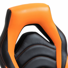 Kancelárska stolička Foxton, syntetická koža, oranžová - 6