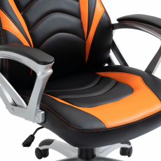 Kancelárska stolička Foxton, syntetická koža, oranžová - 7
