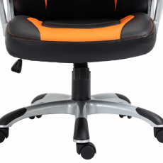 Kancelárska stolička Foxton, syntetická koža, oranžová - 8