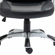 Kancelárska stolička Foxton, syntetická koža, šedá - 8