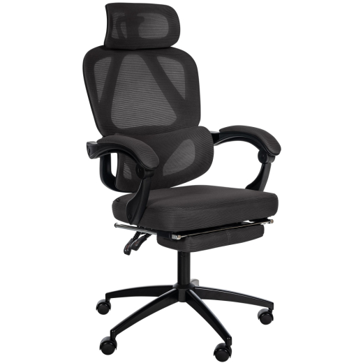 Kancelárska stolička Gander, textil, čierna - 1
