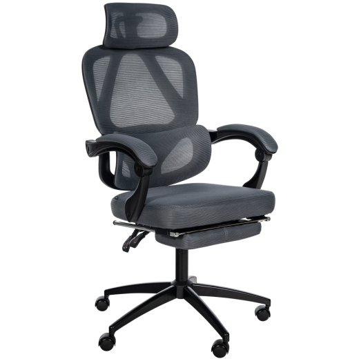 Kancelárska stolička Gander, textil, šedá - 1