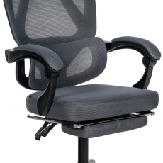 Kancelárska stolička Gander, textil, šedá - 1