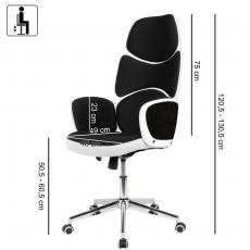 Kancelárska stolička Gerda, textilné poťahovina, čierna - 3