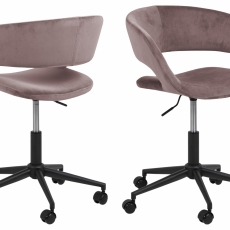 Kancelárska stolička Grace, tkanina, ružová - 1