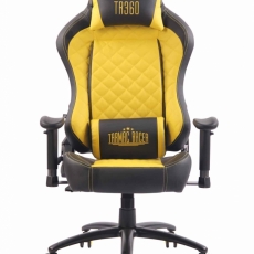 Kancelárska stolička Gregory, čierna / žltá - 2
