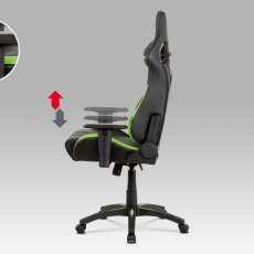 Kancelárska stolička Hugh, čierna/zelená - 16