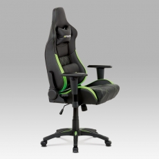 Kancelárska stolička Hugh, čierna/zelená - 18