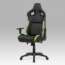 Kancelárska stolička Hugh, čierna/zelená - 3