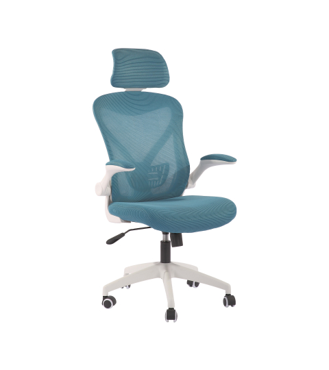 Kancelárska stolička Jolly White HB, textil, modrá