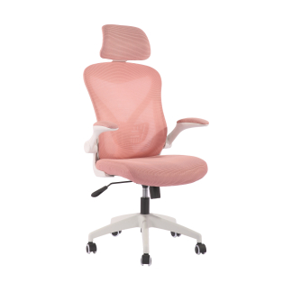 Kancelárska stolička Jolly White HB, textil, ružová