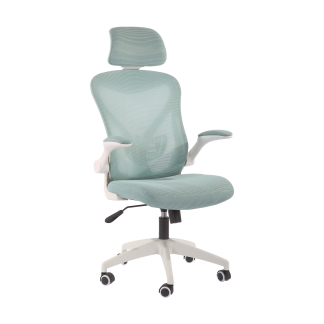 Kancelárska stolička Jolly White HB, textil, svetlo zelená