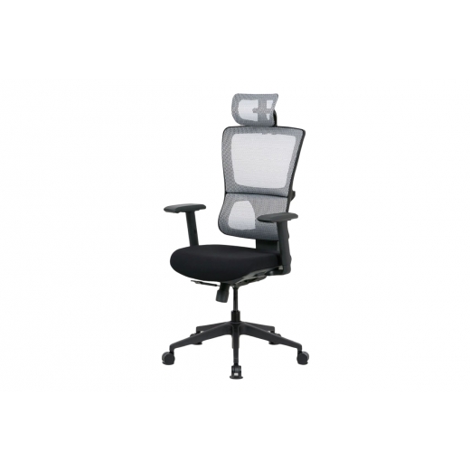 Kancelárska stolička Khal, biela/čierna - 1
