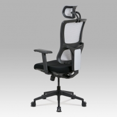 Kancelárska stolička Khal, biela/čierna - 2