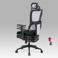 Kancelárska stolička Khal, biela/čierna - 3