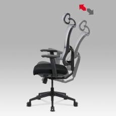 Kancelárska stolička Khal, biela/čierna - 5