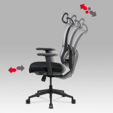 Kancelárska stolička Khal, biela/čierna - 6