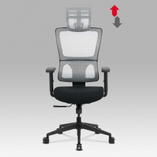Kancelárska stolička Khal, biela/čierna - 8