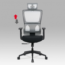 Kancelárska stolička Khal, biela/čierna - 9