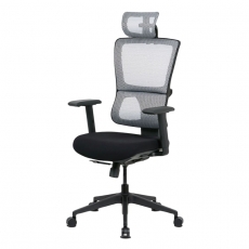 Kancelárska stolička Khal, biela/čierna - 1