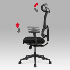 Kancelárska stolička Khal, čierna - 7