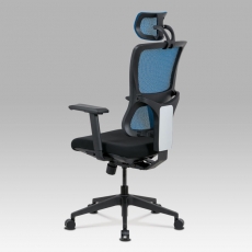Kancelárska stolička Khal, modrá/čierna - 2
