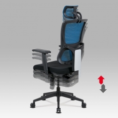 Kancelárska stolička Khal, modrá/čierna - 3