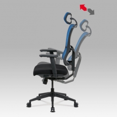 Kancelárska stolička Khal, modrá/čierna - 5