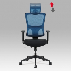 Kancelárska stolička Khal, modrá/čierna - 8