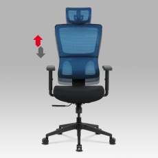 Kancelárska stolička Khal, modrá/čierna - 9