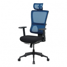Kancelárska stolička Khal, modrá/čierna - 1