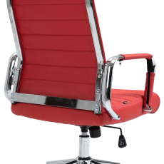 Kancelárska stolička Kolumbus, pravá koža, červená - 3