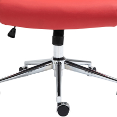 Kancelárska stolička Kolumbus, pravá koža, červená - 7