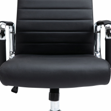 Kancelárska stolička Kolumbus, pravá koža, čierna - 6
