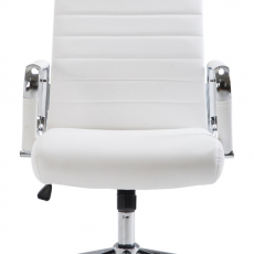 Kancelárska stolička Kolumbus, syntetická koža, biela - 2