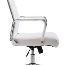 Kancelárska stolička Kolumbus, syntetická koža, biela - 3