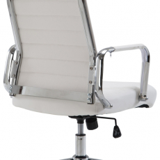 Kancelárska stolička Kolumbus, syntetická koža, biela - 4