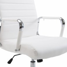 Kancelárska stolička Kolumbus, syntetická koža, biela - 5