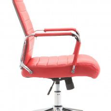 Kancelárska stolička Kolumbus, syntetická koža, červená - 3