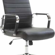 Kancelárska stolička Kolumbus, syntetická koža, čierna - 1