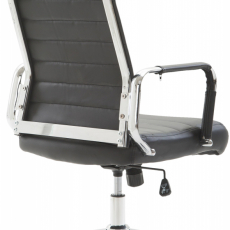 Kancelárska stolička Kolumbus, syntetická koža, čierna - 4