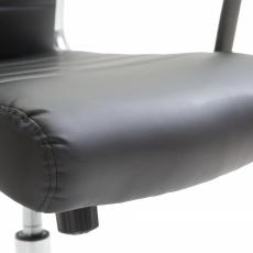 Kancelárska stolička Kolumbus, syntetická koža, čierna - 5