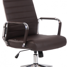 Kancelárska stolička Kolumbus, syntetická koža, hnedá - 1