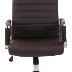 Kancelárska stolička Kolumbus, syntetická koža, hnedá - 2