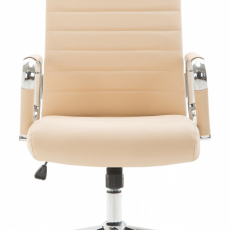 Kancelárska stolička Kolumbus, syntetická koža, krémová - 2