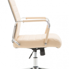 Kancelárska stolička Kolumbus, syntetická koža, krémová - 3