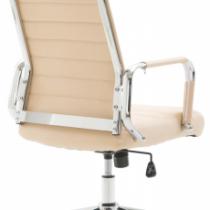 Kancelárska stolička Kolumbus, syntetická koža, krémová - 4
