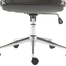 Kancelárska stolička Kolumbus, syntetická koža, šedá - 5