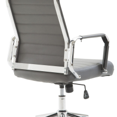 Kancelárska stolička Kolumbus, syntetická koža, šedá - 3